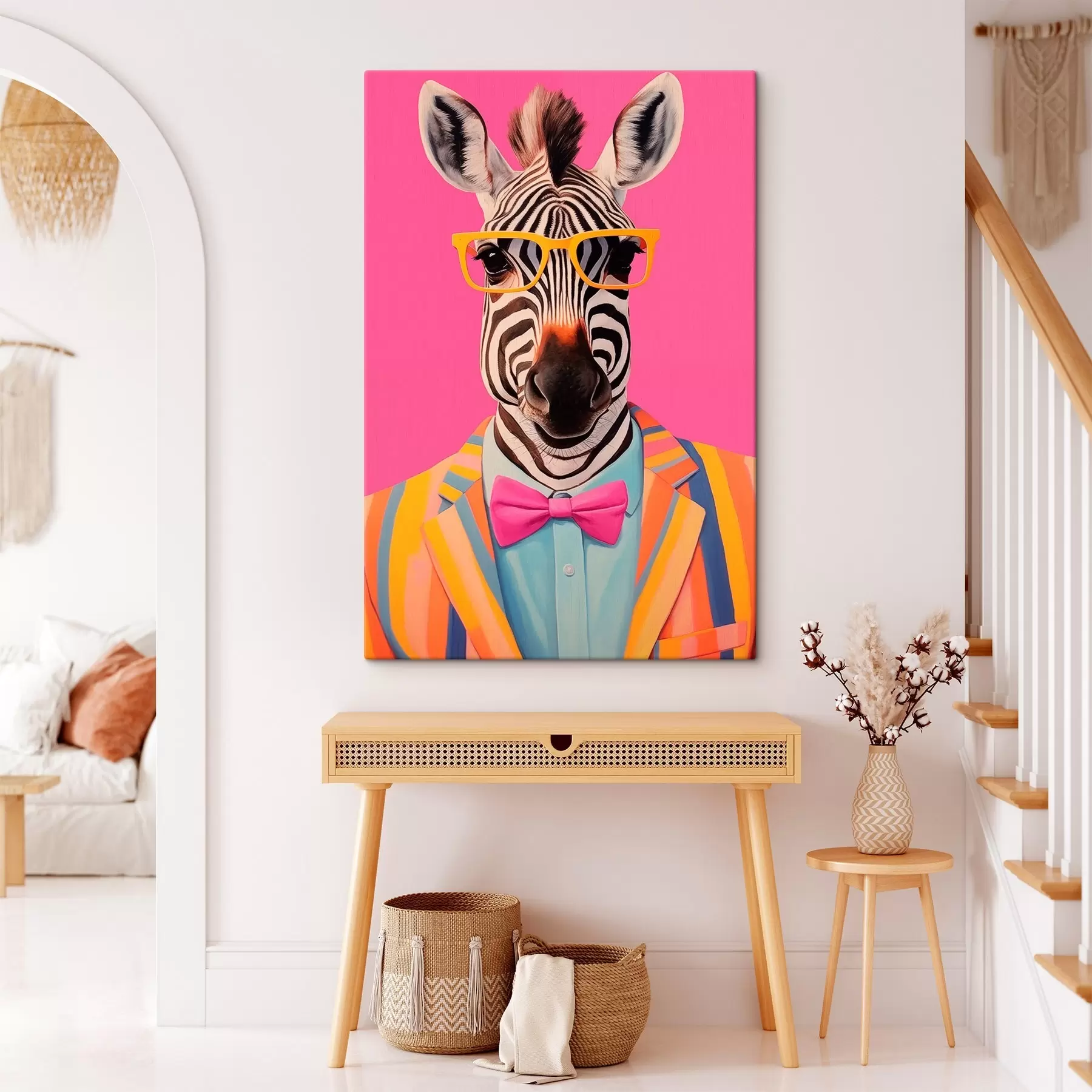  Schilderijen Zebra in pak en bril s45307