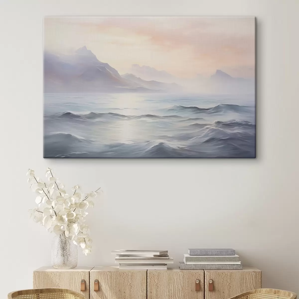  Schilderijen Meer in de buurt van de bergen imitatie van het schilderij s45344