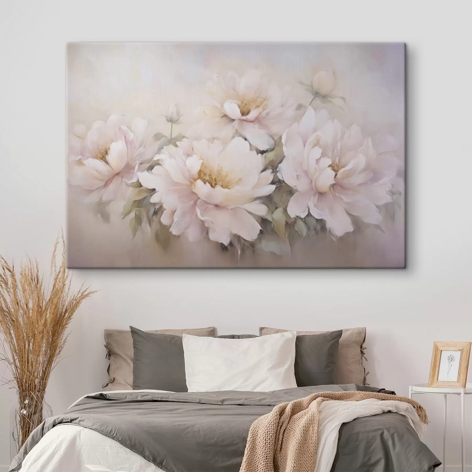 Schilderijen Pioenrozen imitatieschilderij s45345