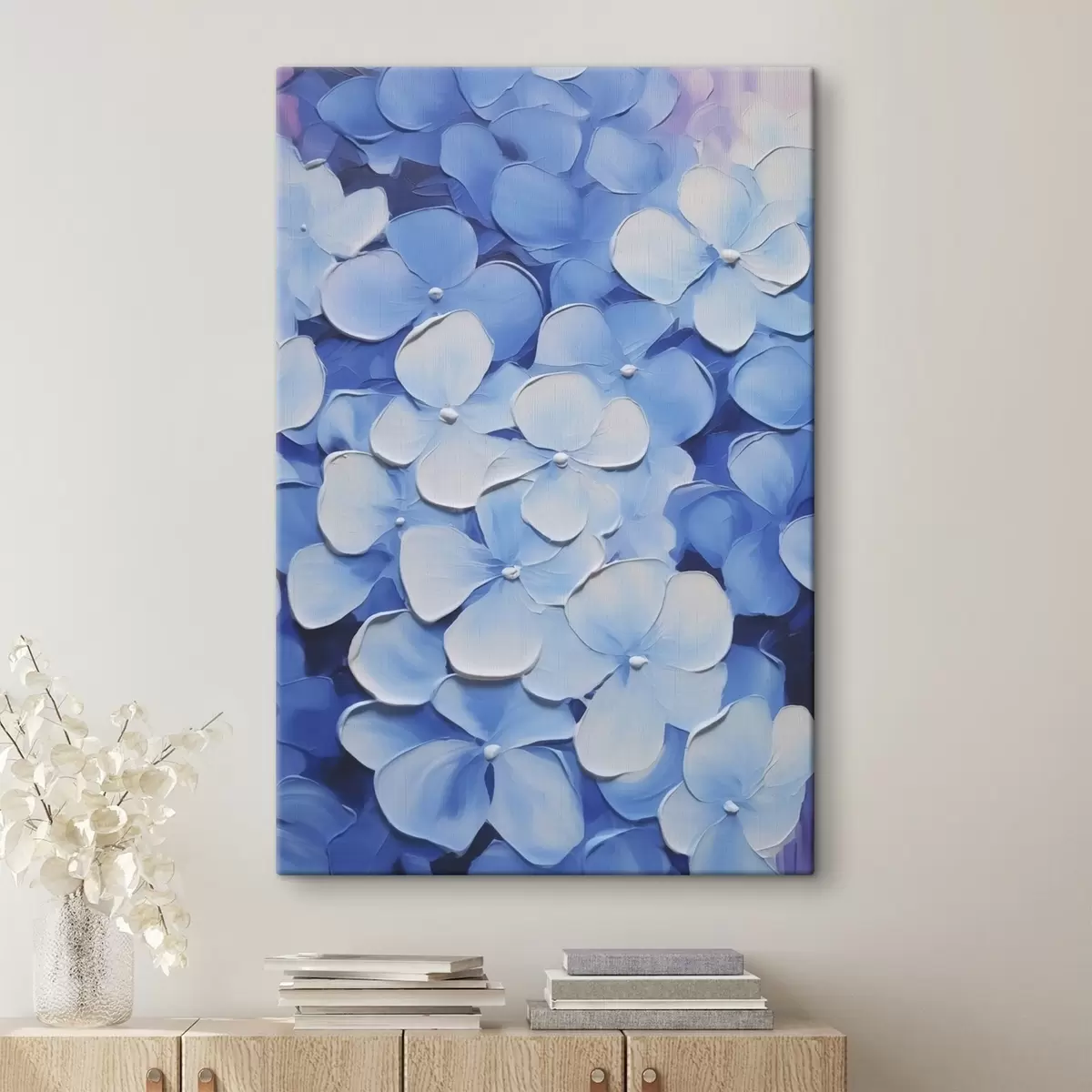  Schilderijen Hortensia imitatieschilderij s45357