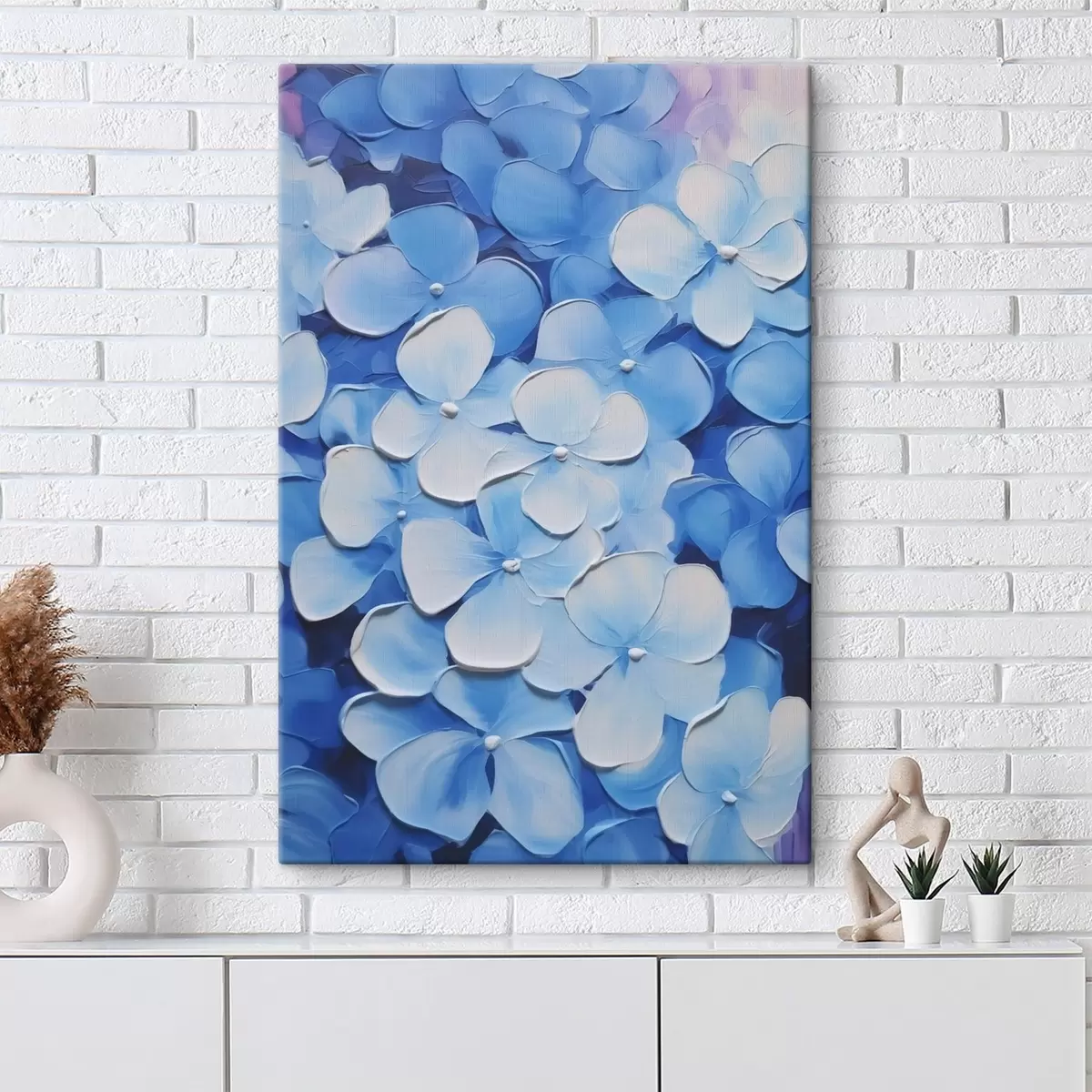 Schilderijen Hortensia imitatieschilderij s45357
