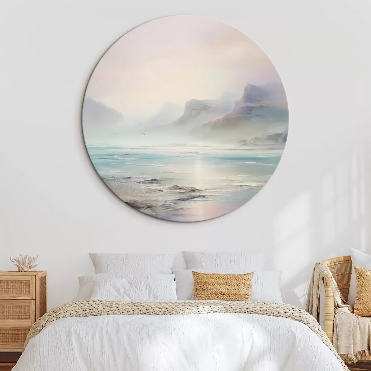 Ronde schilderijen Meer imitaties schilderen r45352