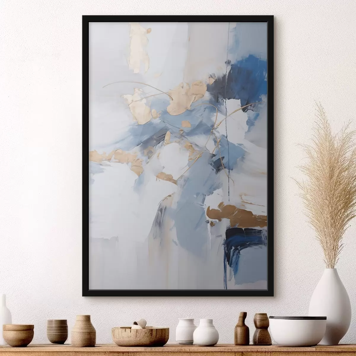 Poster Abstractie imitatie van schilderkunst f45348