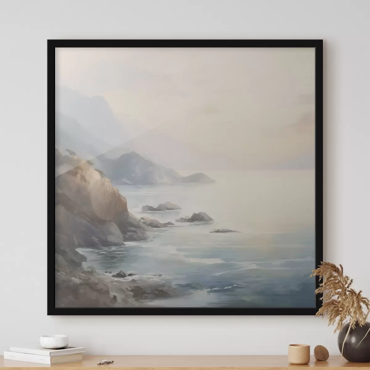 Poster Meer bij de rotsen f45351