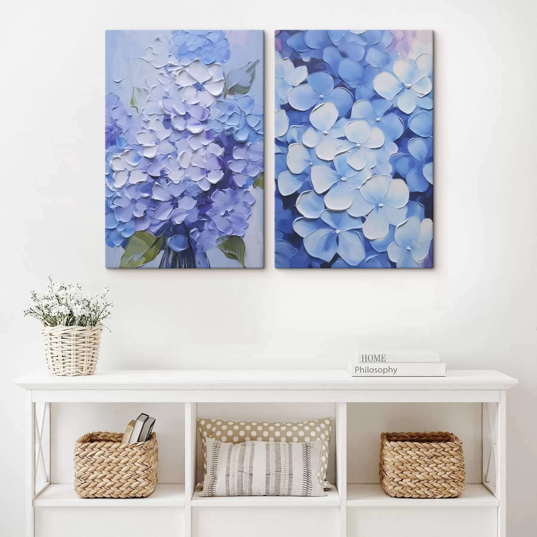  Schilderijen Hortensia imitatieschilderij m00591