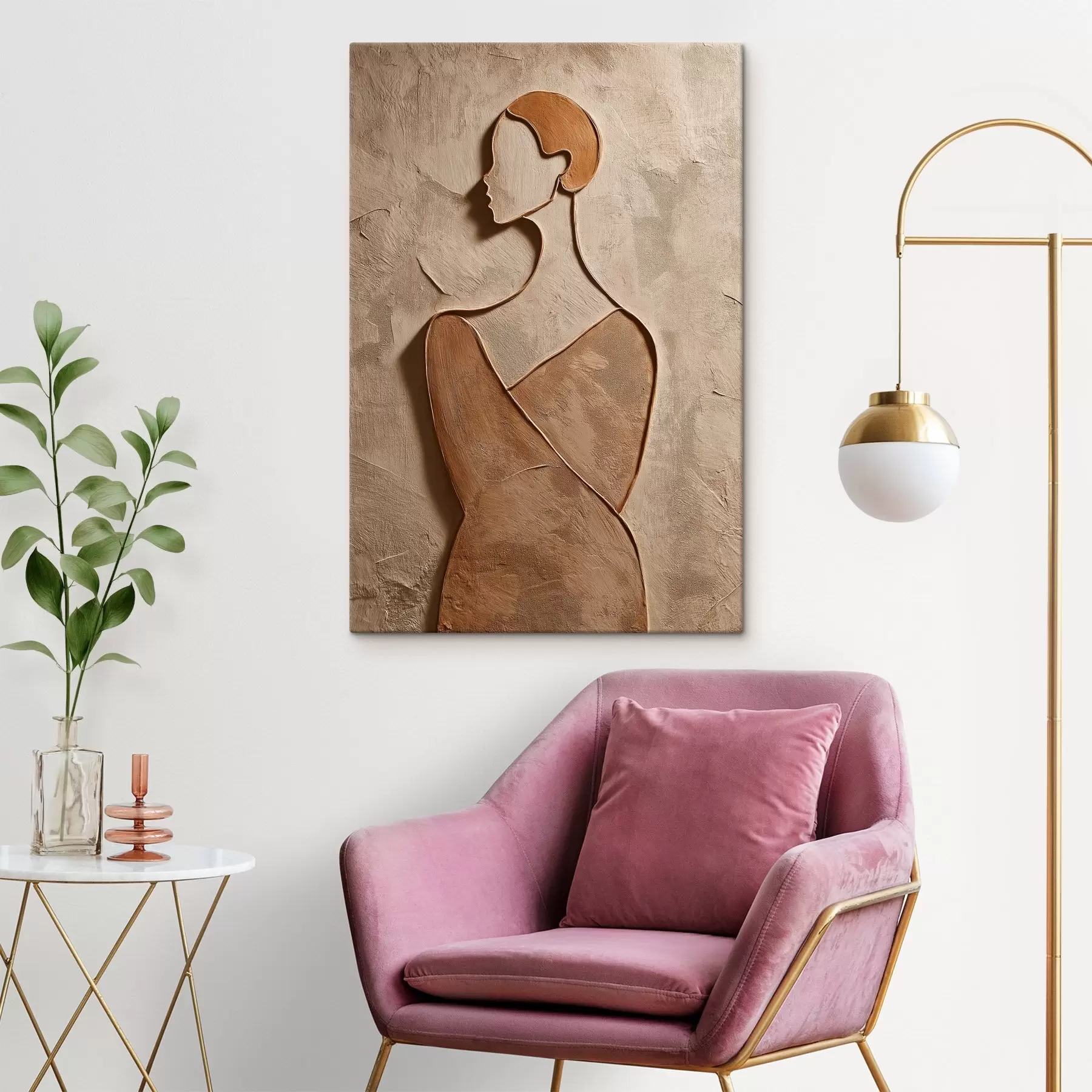  Schilderijen Abstract vrouwelijk gezicht s45396