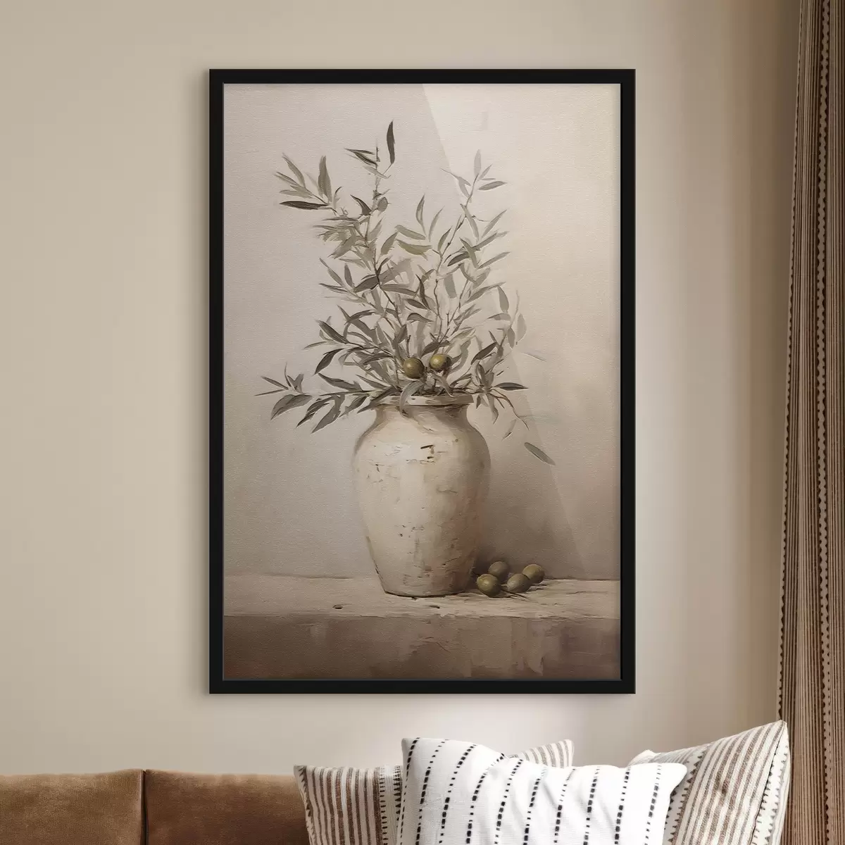 Poster Bladmotieven in een vaas f45382