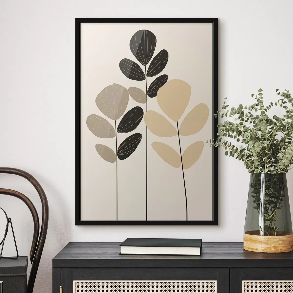 Poster Minimalistische botanische illustratie f45400
