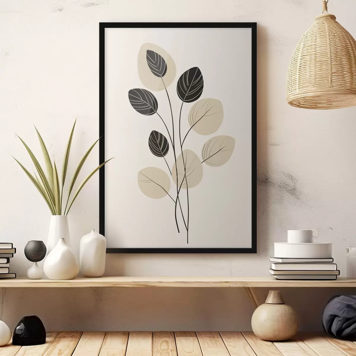 Poster Minimalistische botanische illustratie f45401