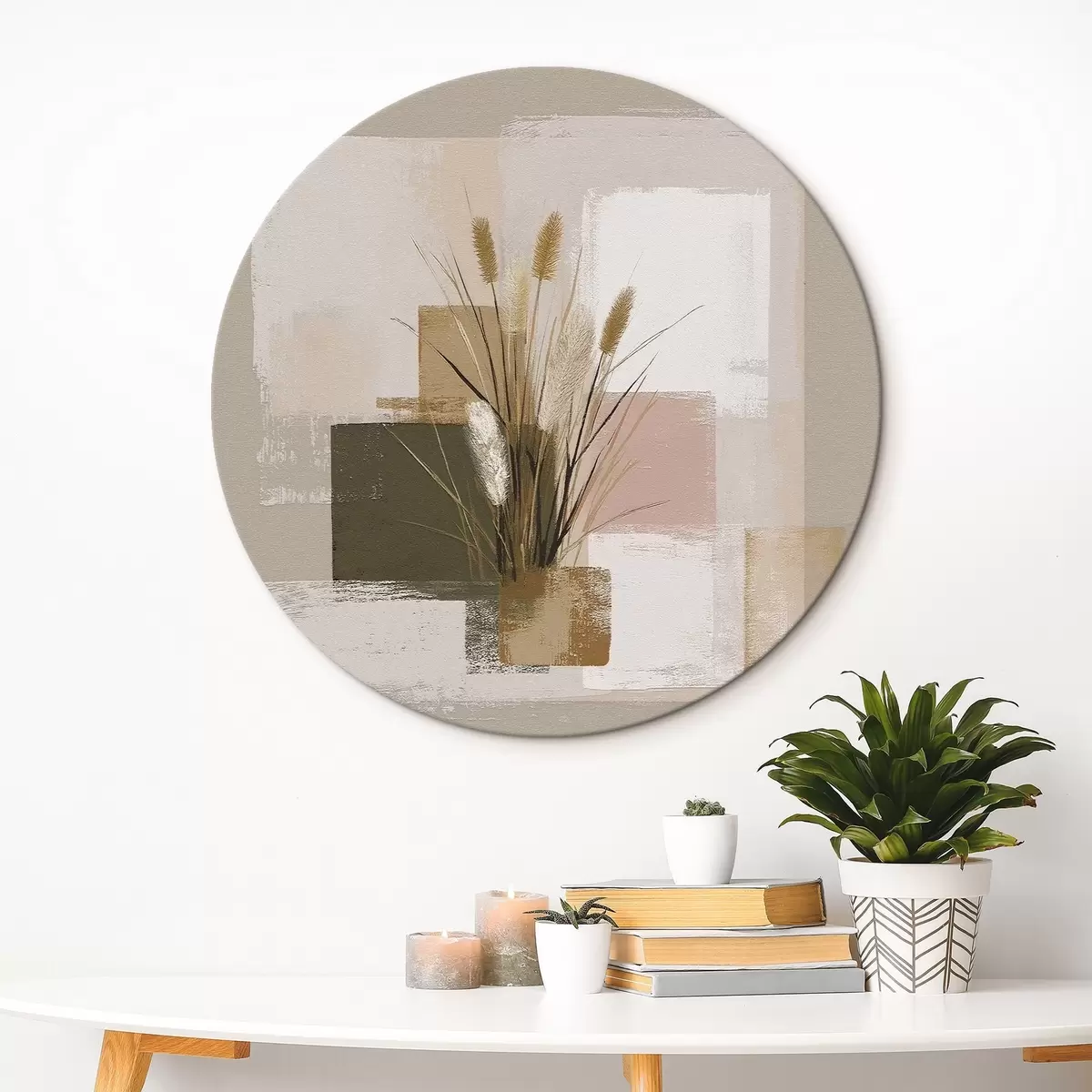 Ronde schilderijen Abstracte samenstelling r45386