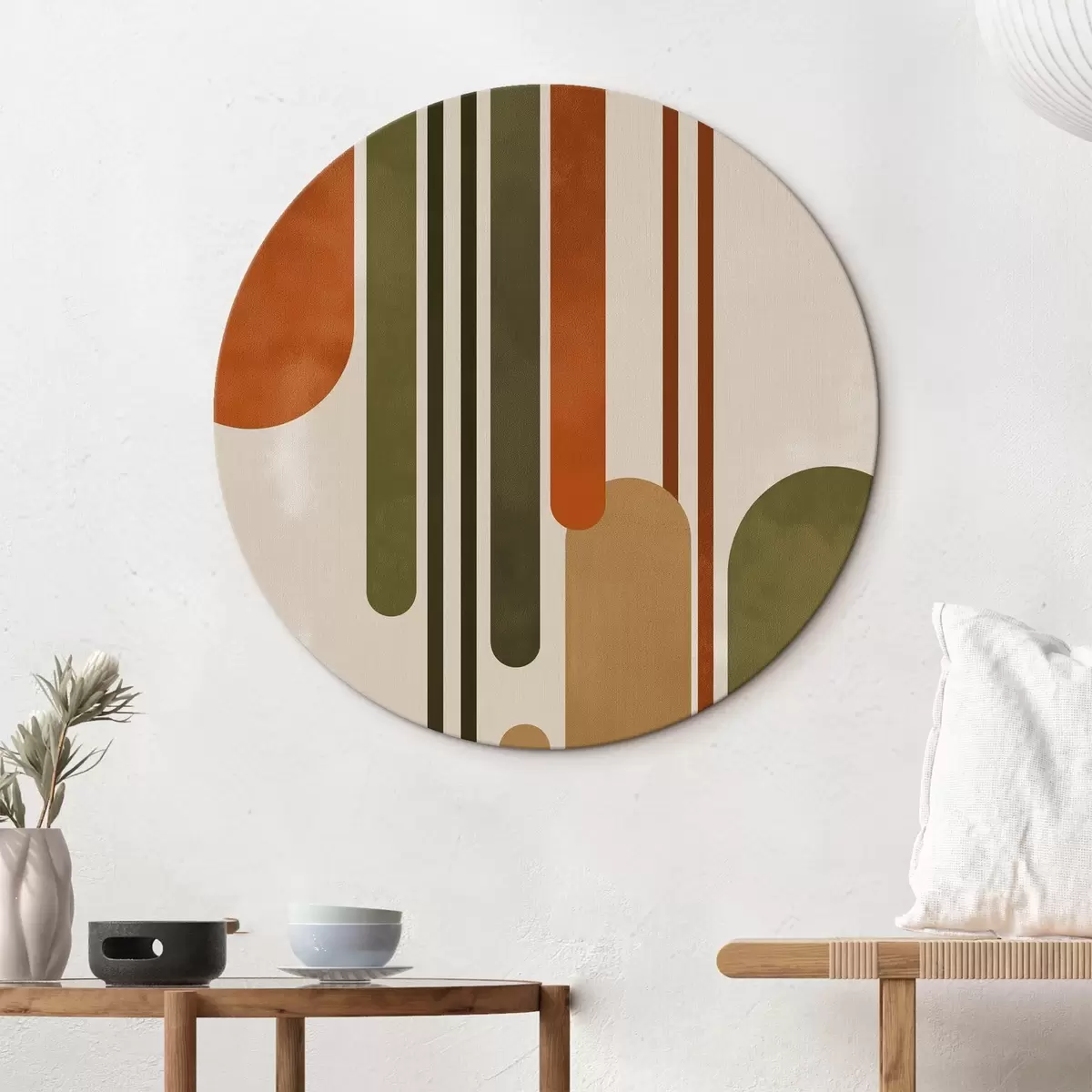 Ronde schilderijen Veelkleurige abstractie r45397