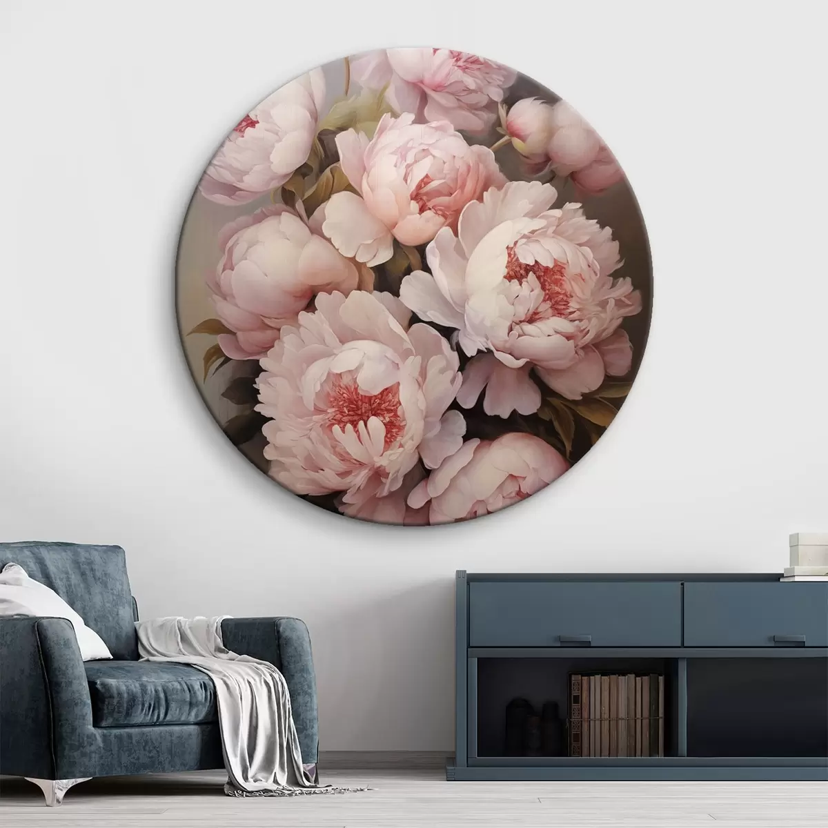Ronde schilderijen Bloemen r45403