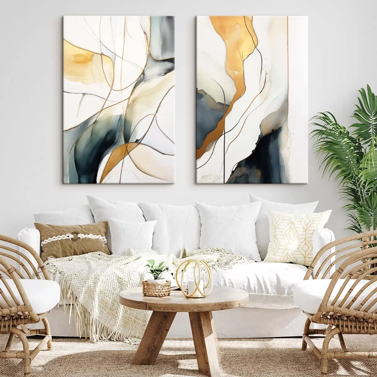  Schilderijen Abstractie met aquarelwassen m00595