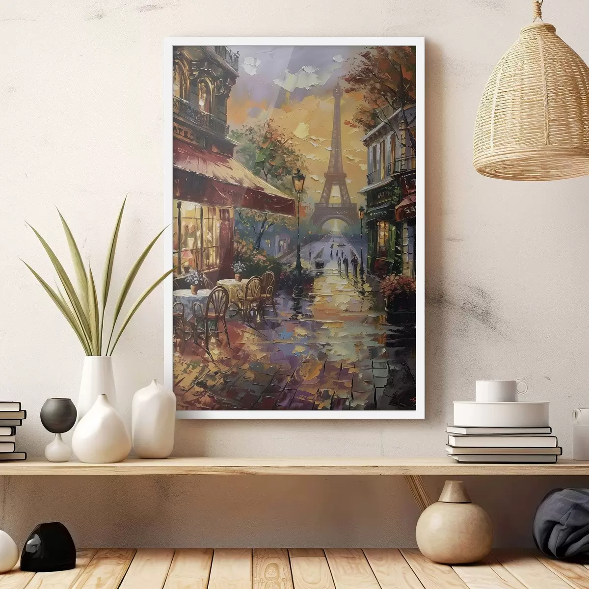Poster Straat Parijs f45339