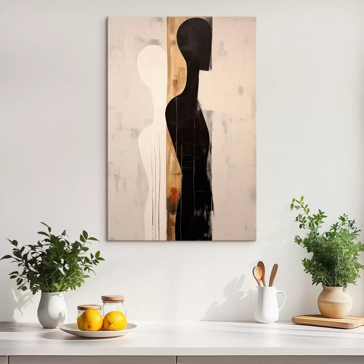  Schilderijen Silhouet van twee figuren s45429