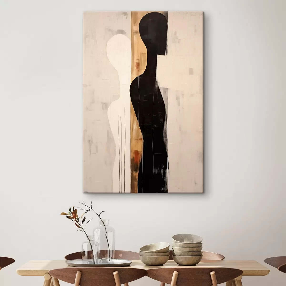  Schilderijen Silhouet van twee figuren s45429
