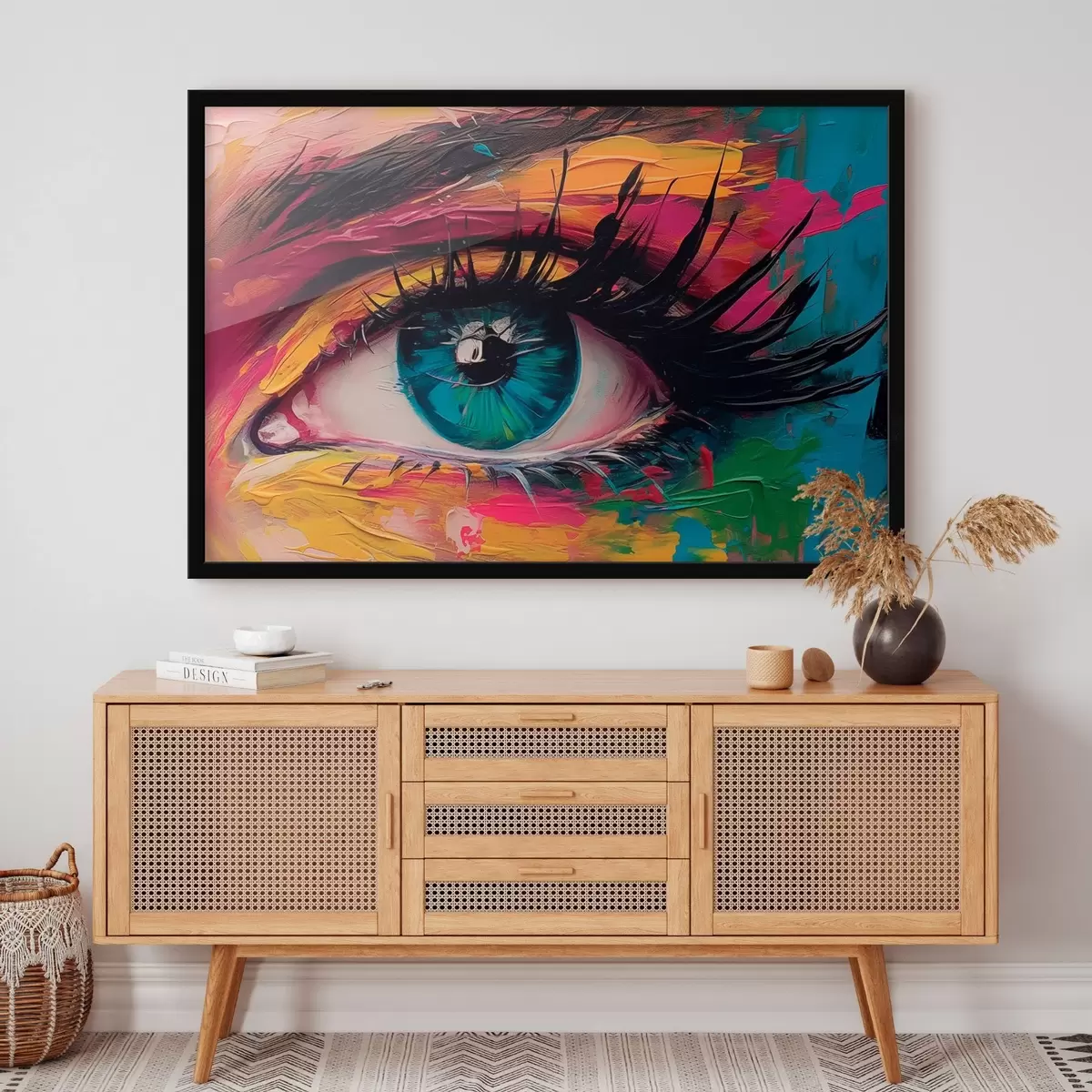 Poster Oog op een abstracte achtergrond f45440