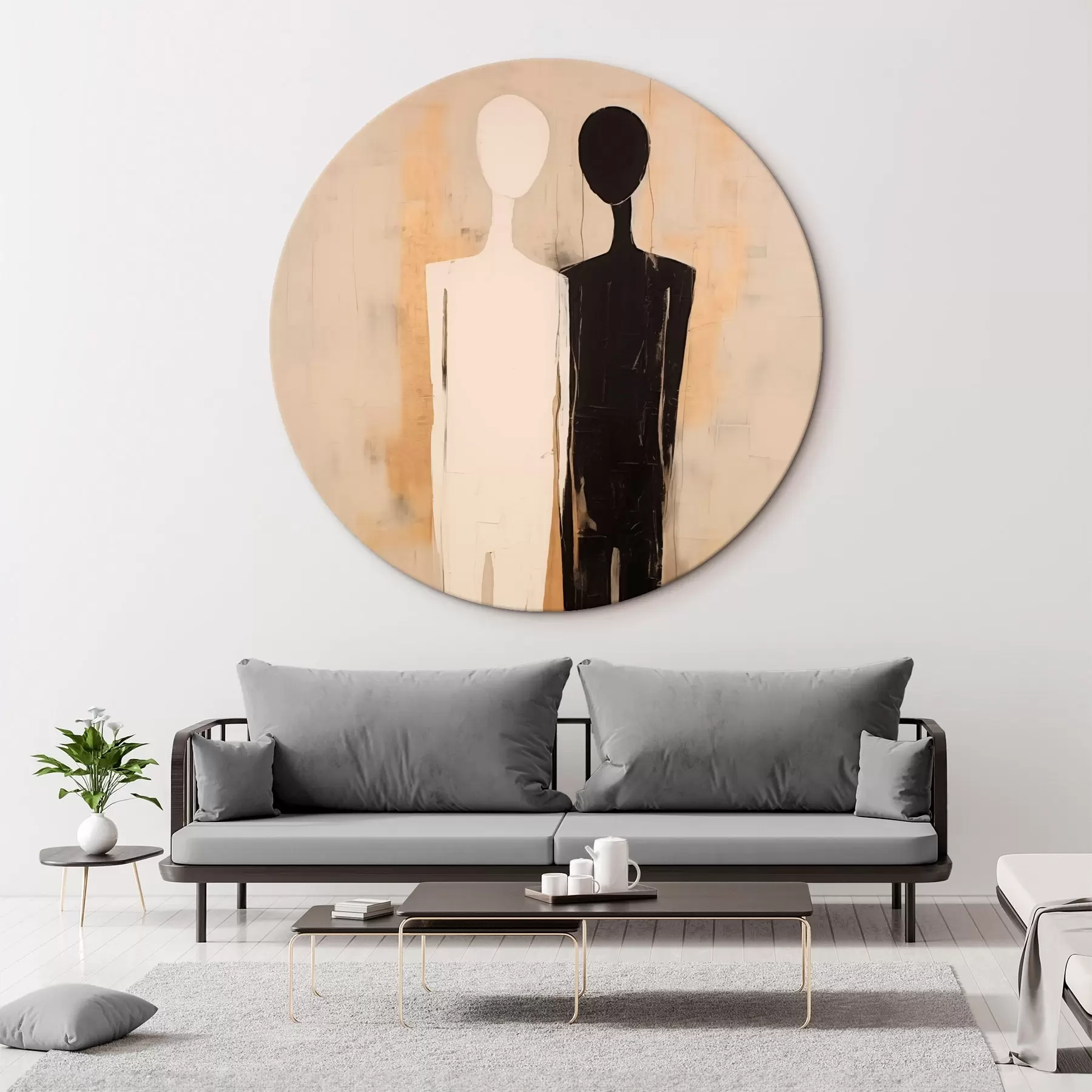  Schilderijen Silhouet van twee figuren r45430