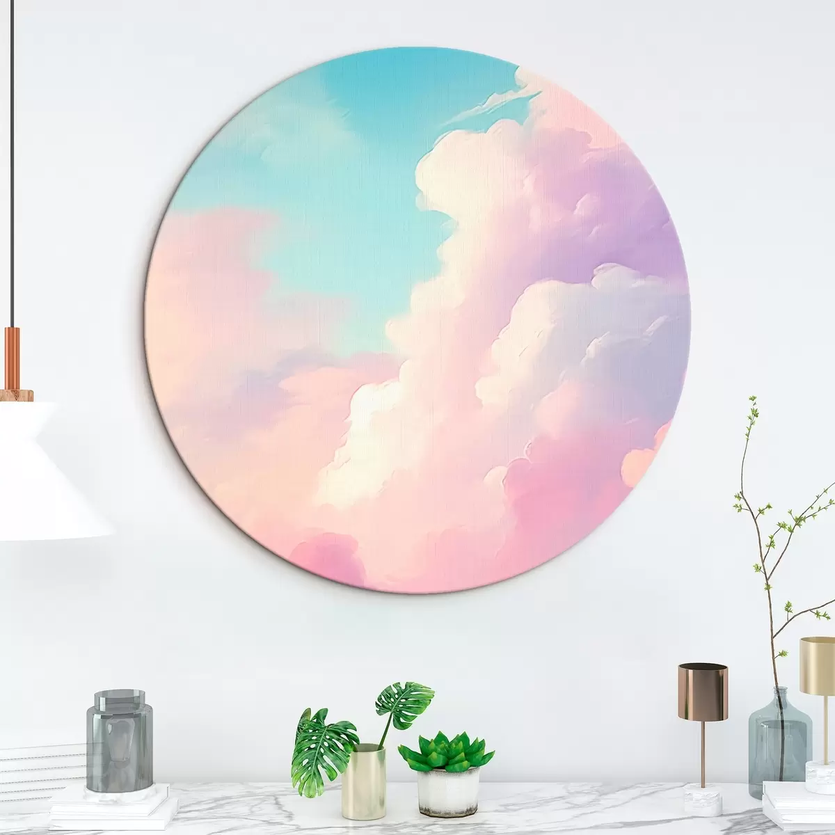 Ronde schilderijen Wolken r45434