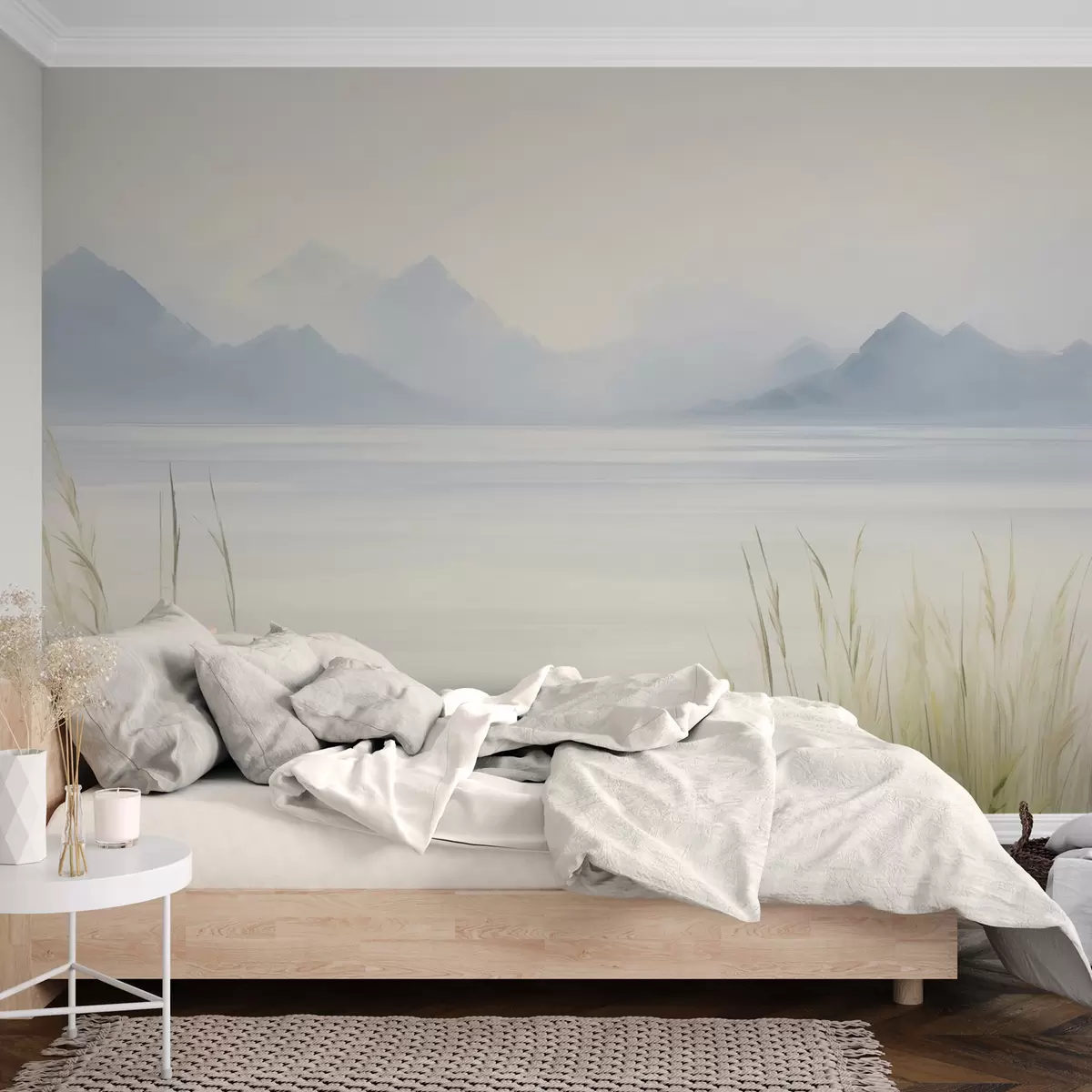 Fotobehang Bergmeer w04409