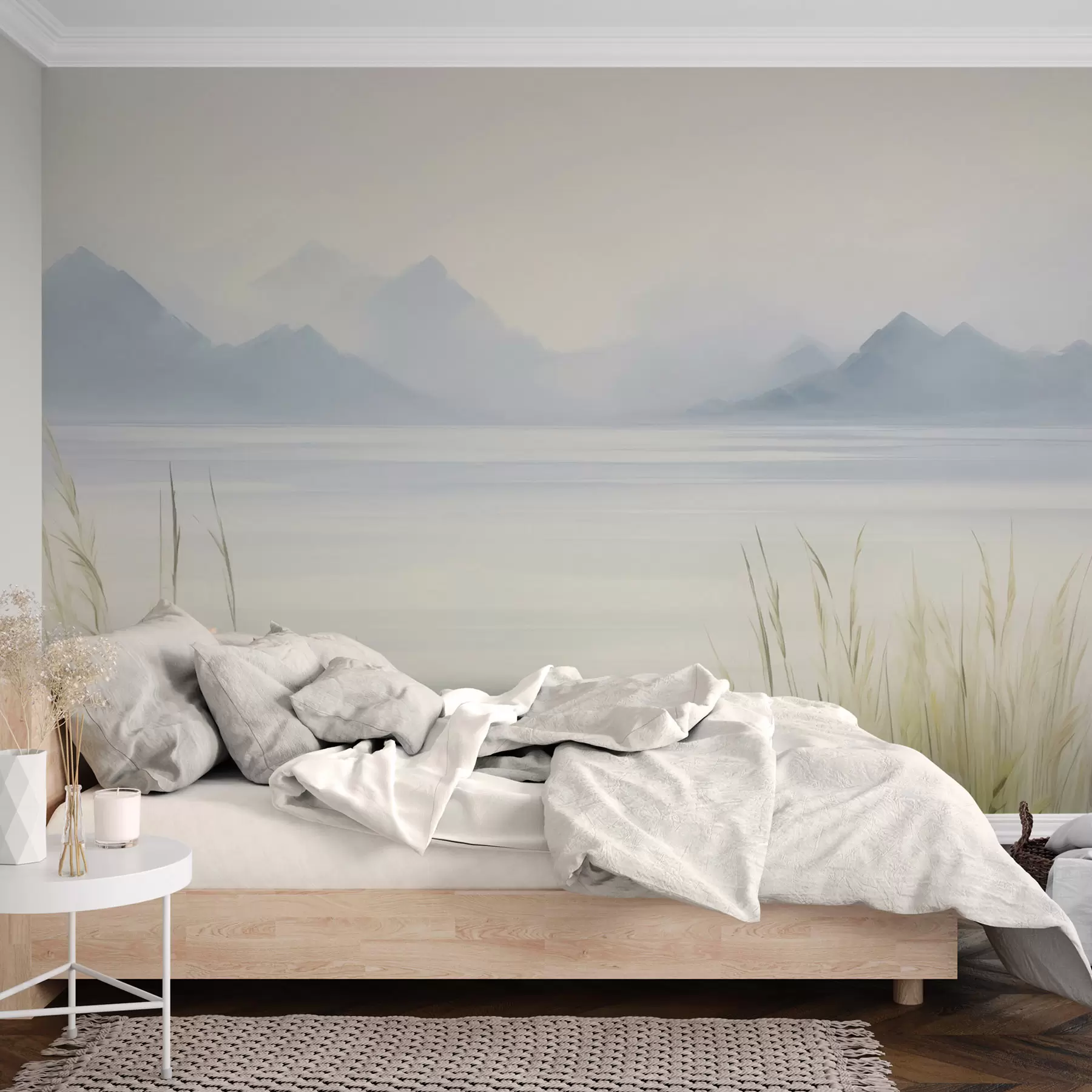 Fotobehang Bergmeer w04409