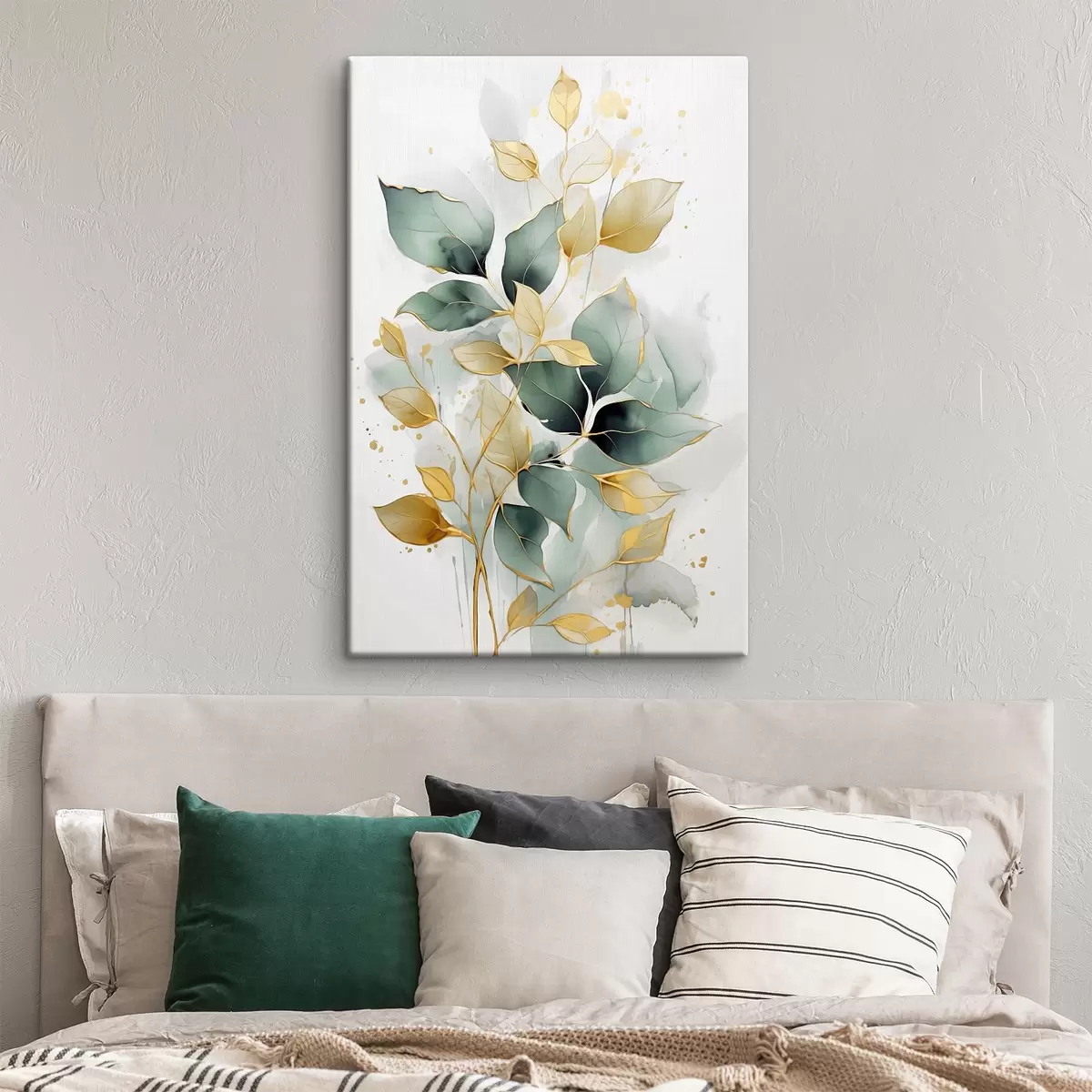  Schilderijen Abstracte tak met bladeren s45366