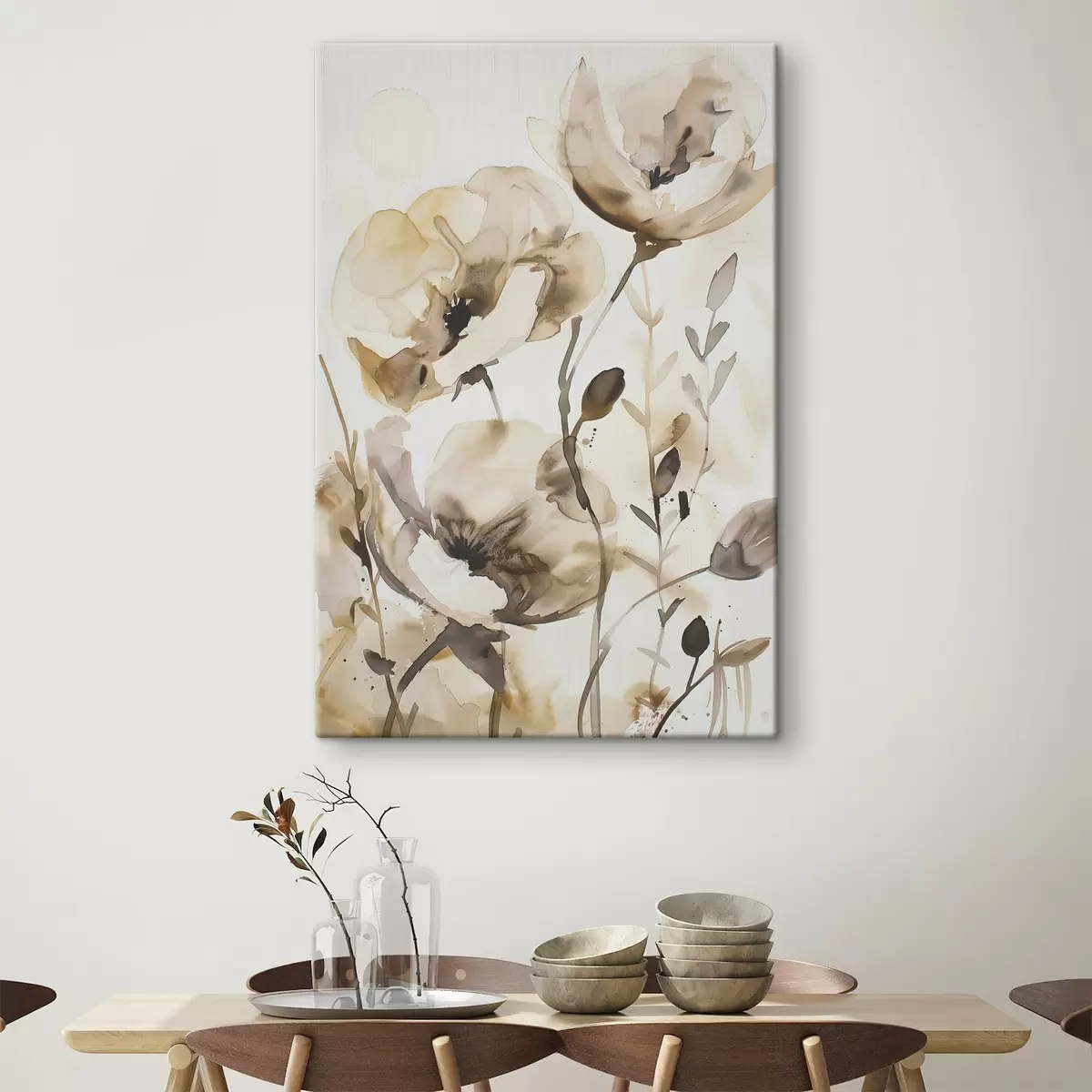  Schilderijen Bloemen in aquarelstijl s45364