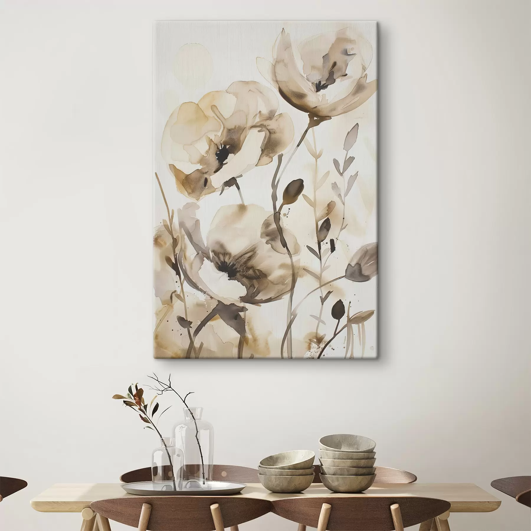  Schilderijen Bloemen in aquarelstijl s45364