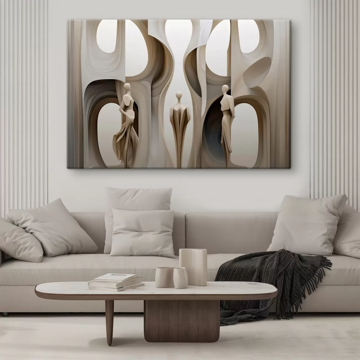  Schilderijen Abstractie met silhouetten s45371