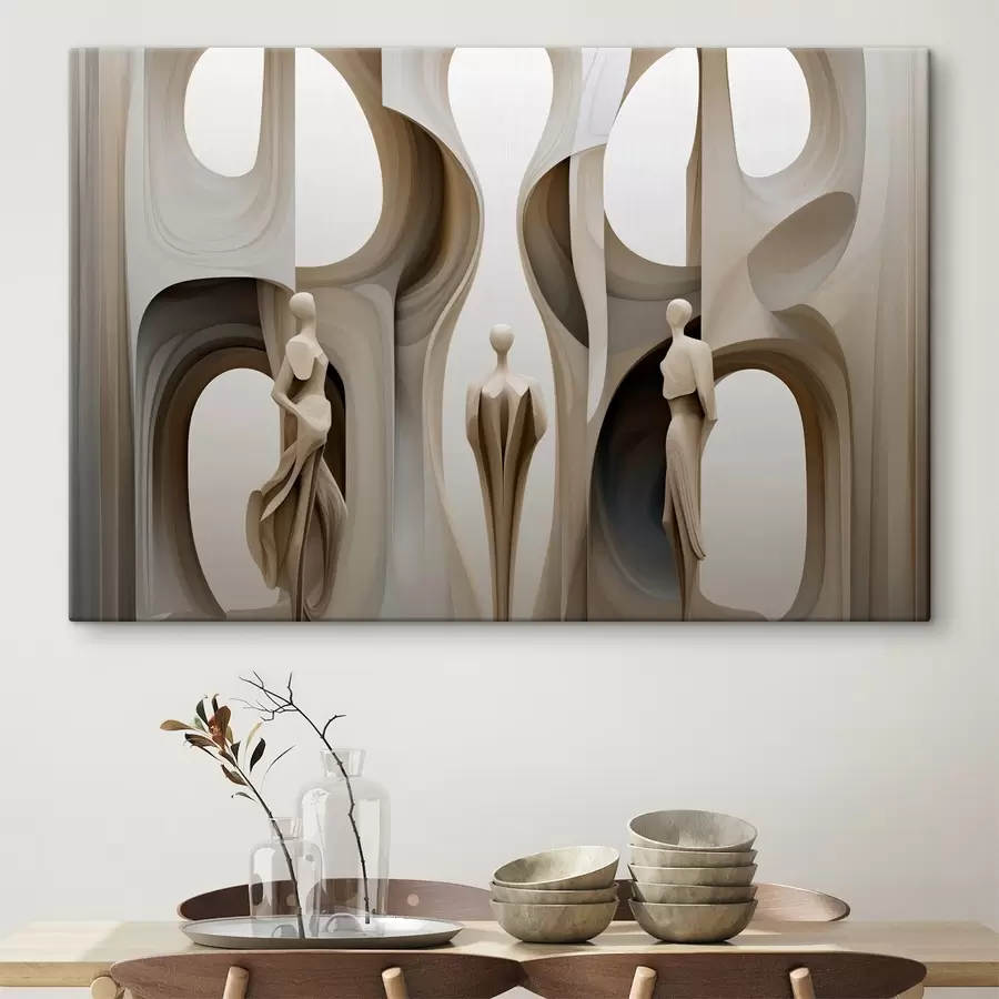  Schilderijen Abstractie met silhouetten s45371