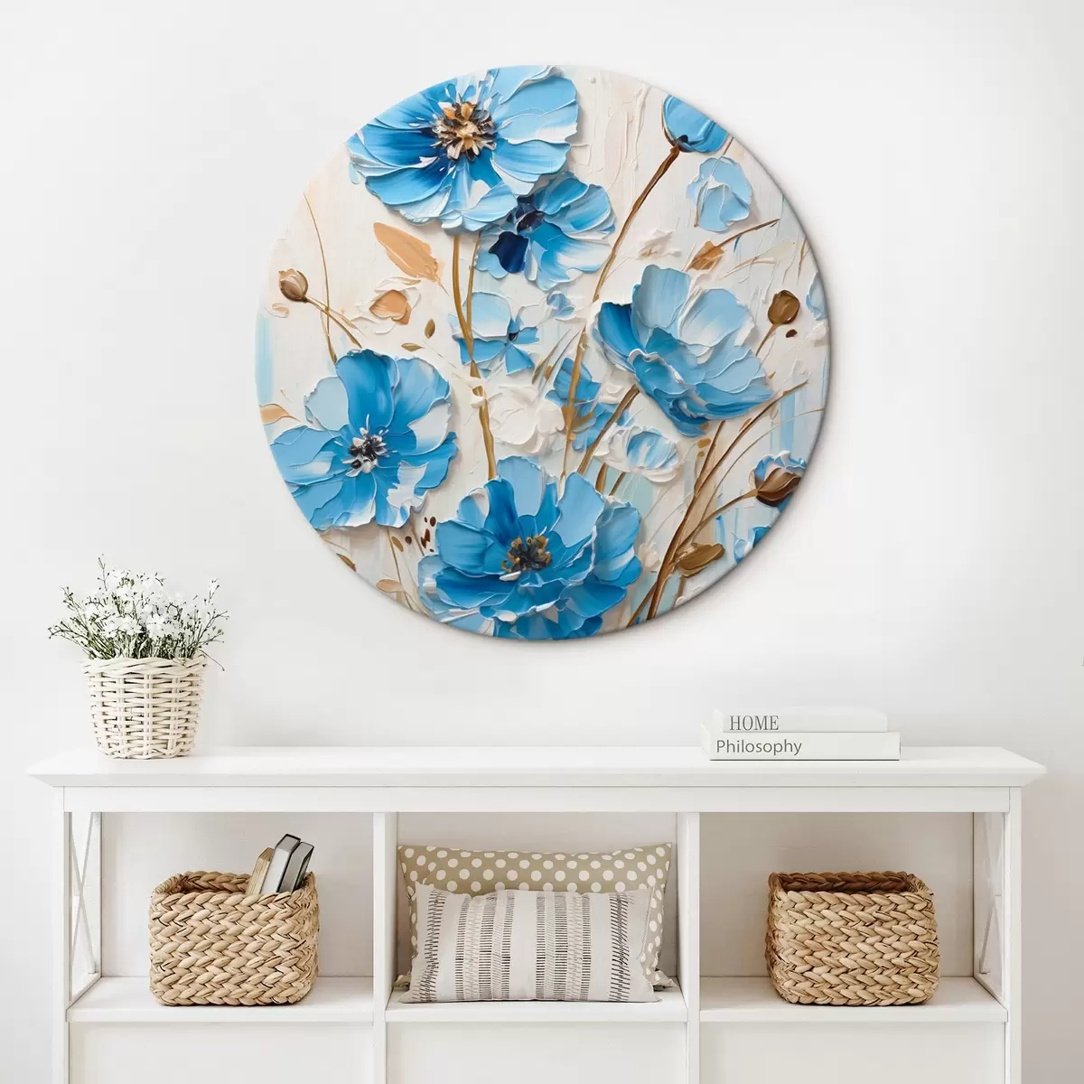 Ronde schilderijen Bloemen r45363