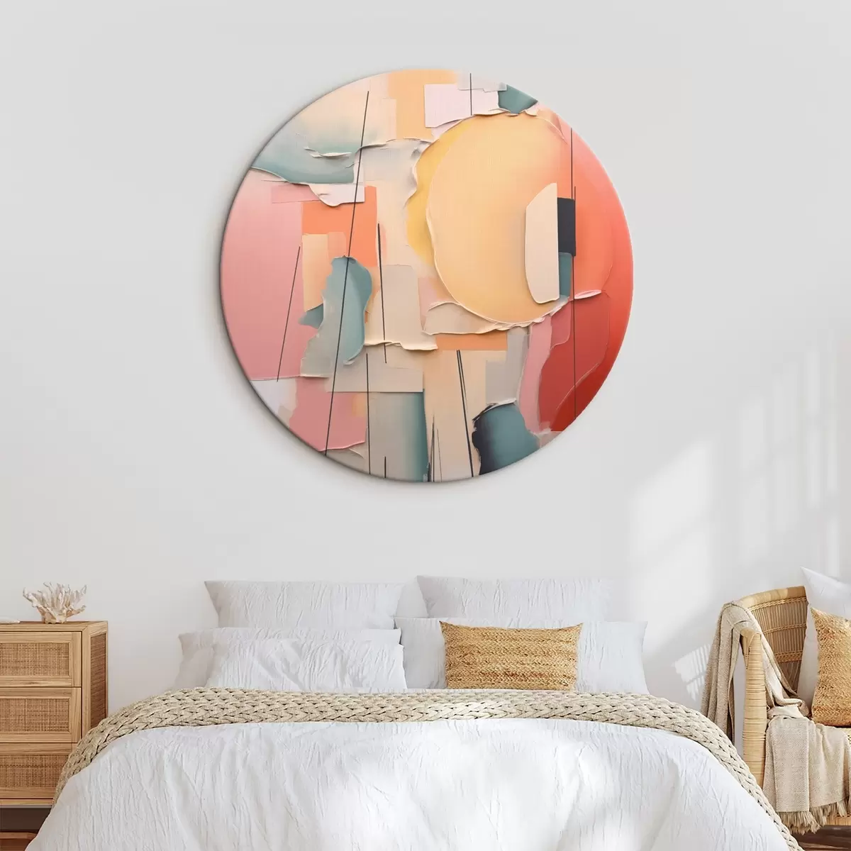 Ronde schilderijen Abstractie r45372
