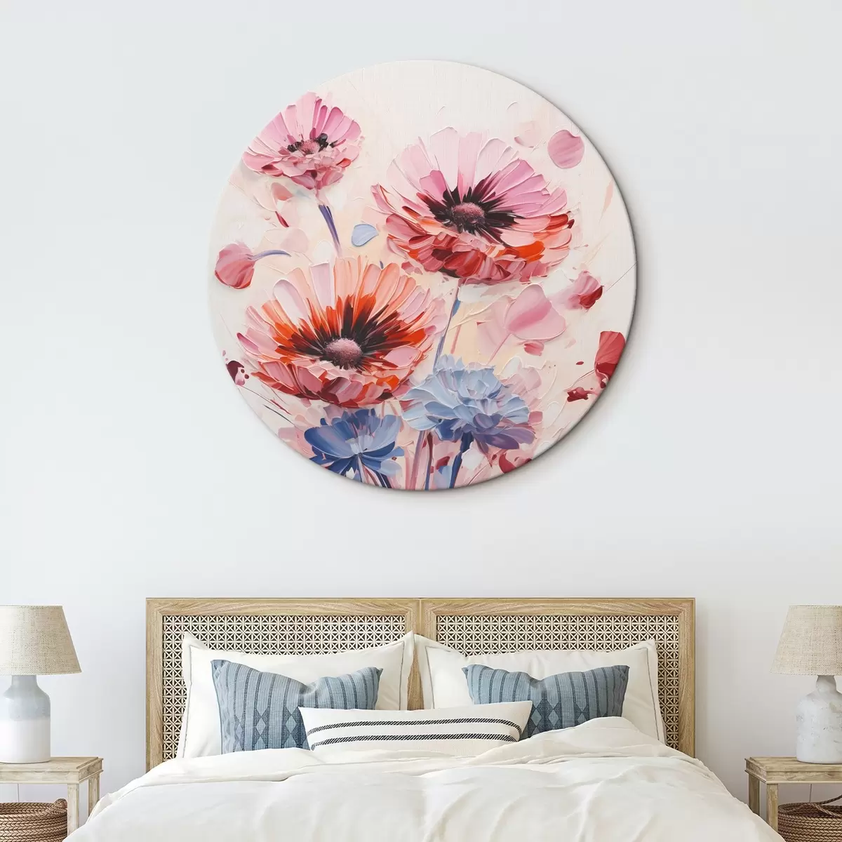 Ronde schilderijen Bloemen r45373