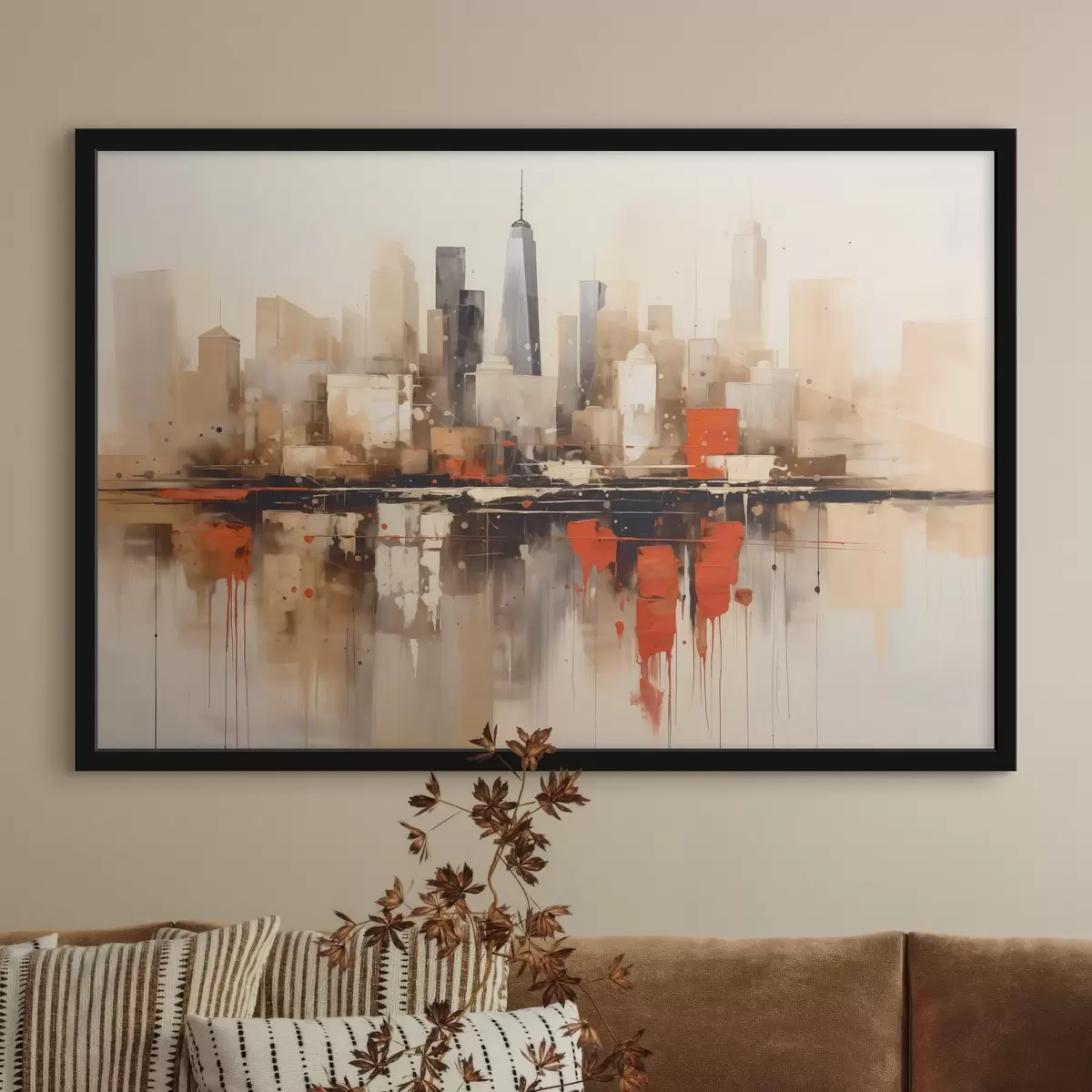 Poster Abstract stadslandschap f45368