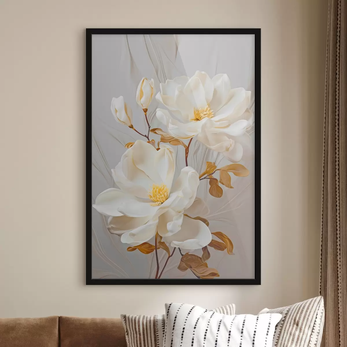 Poster Gevoelige abstracte bloemen f45446