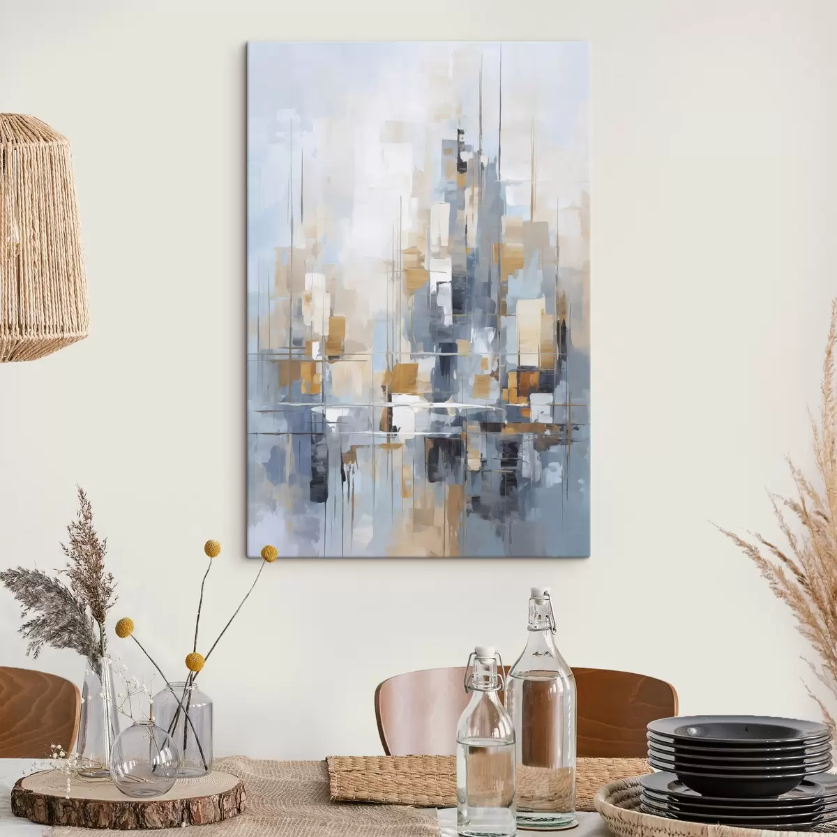  Schilderijen Abstractie imitatie van penseelstreken s45455