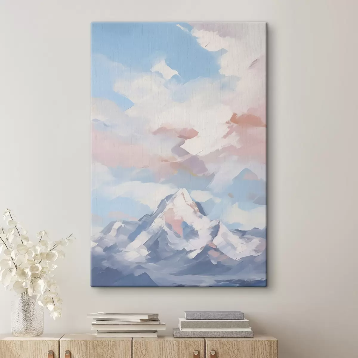  Schilderijen Berg tegen de lucht met wolken s45458