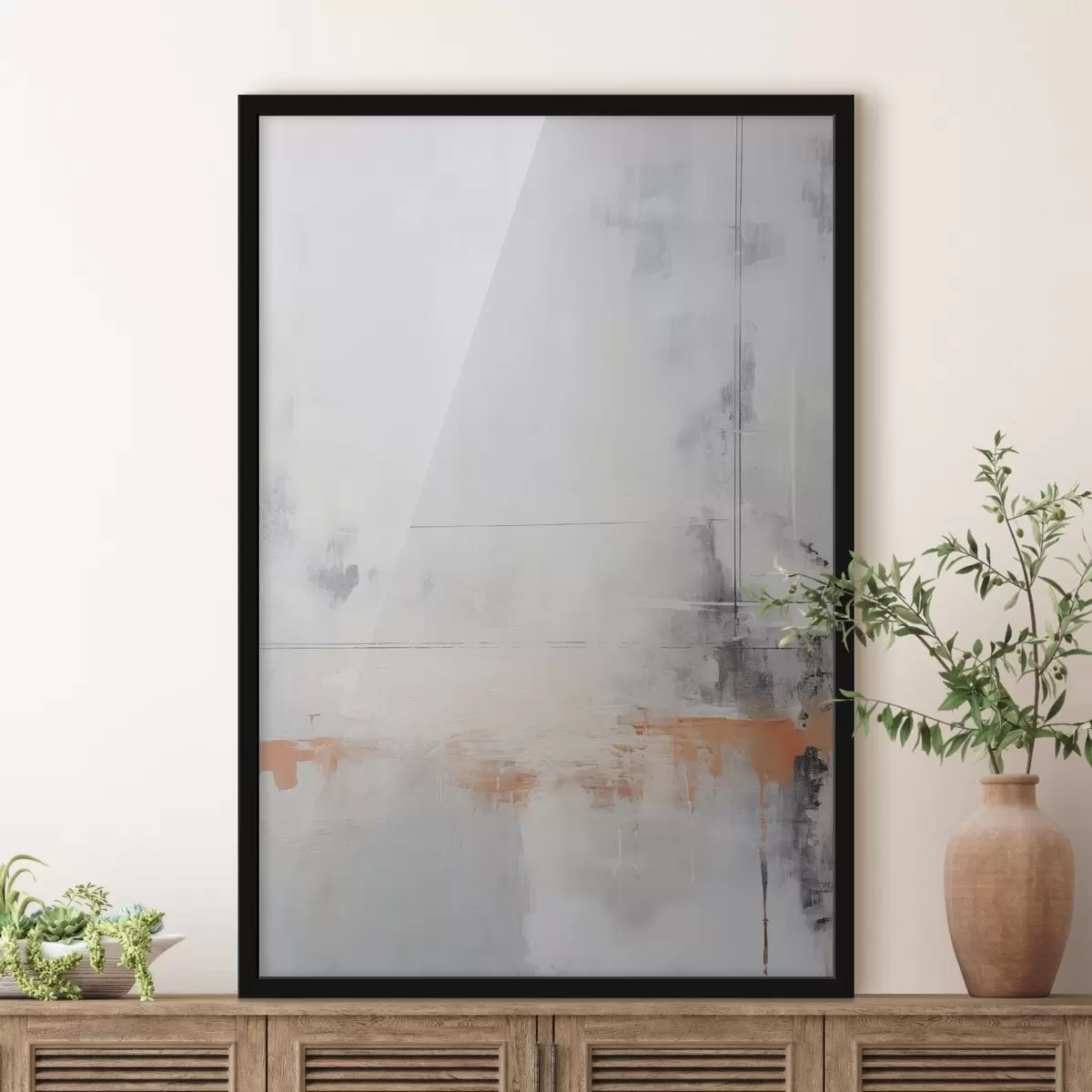 Poster Moderne abstractie met imitatie van versleten textuur f45451