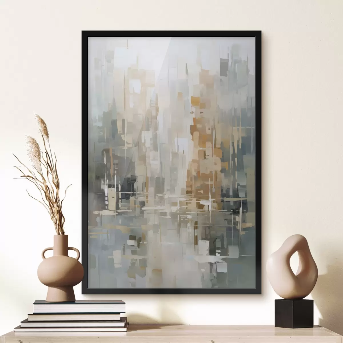 Poster Abstractie imitatie van schilderkunst f45456