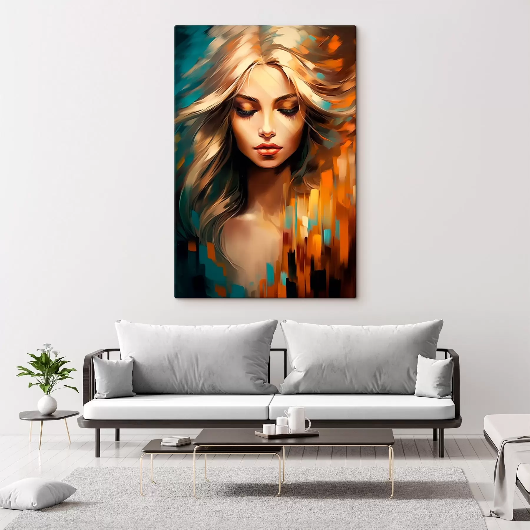  Schilderijen Abstract vrouwenportret s45469