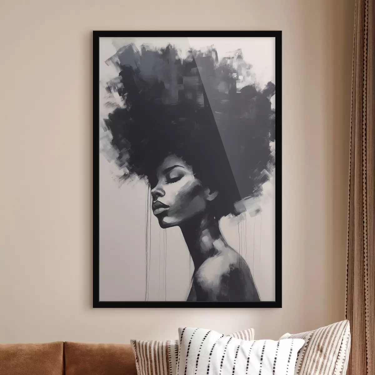 Poster Abstract vrouwenportret f45464