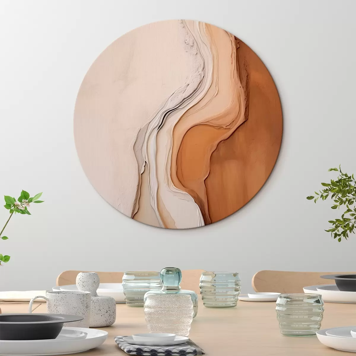 Ronde schilderijen Abstracte textuur r45477