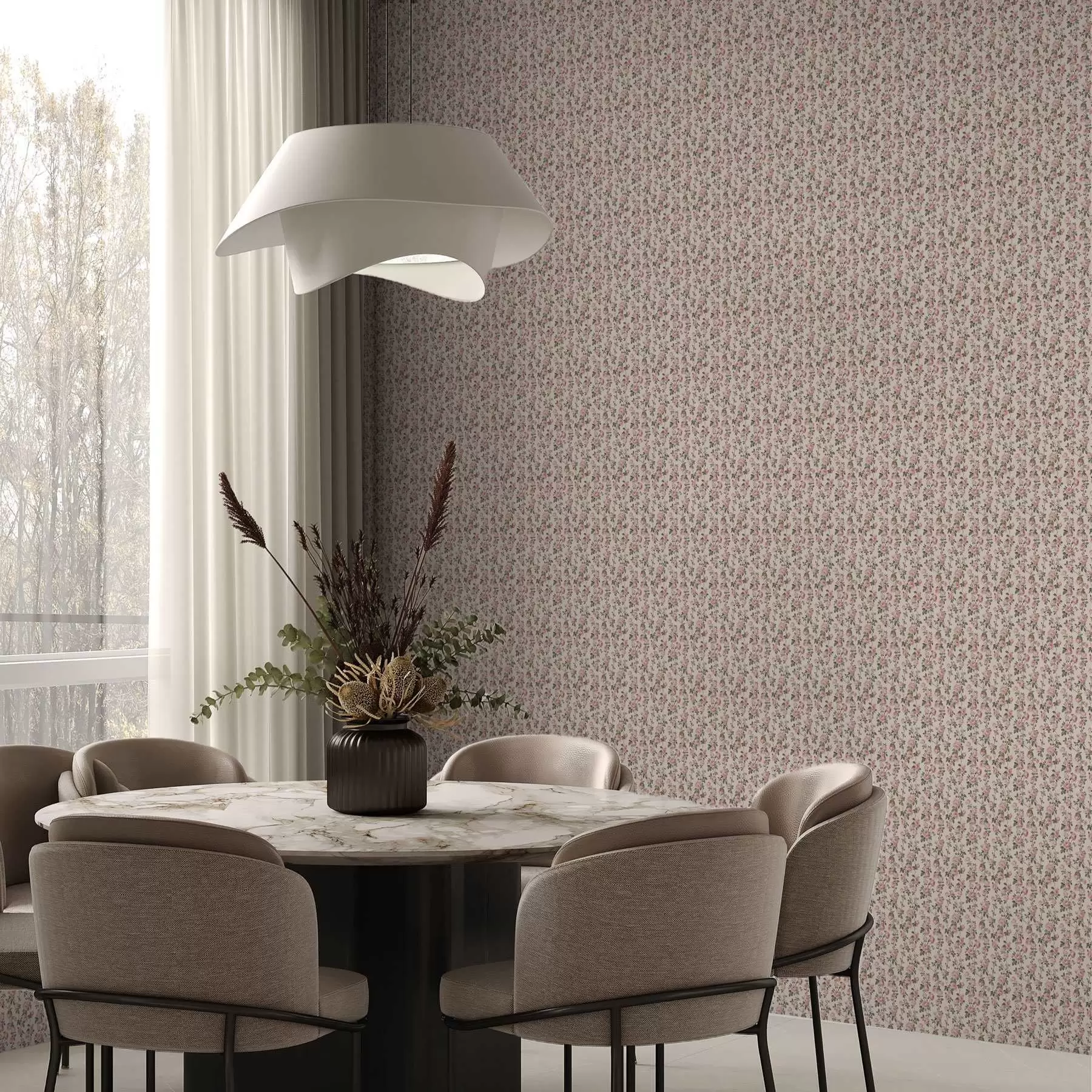Fotobehang Roze rozen op een beige achtergrond a00346