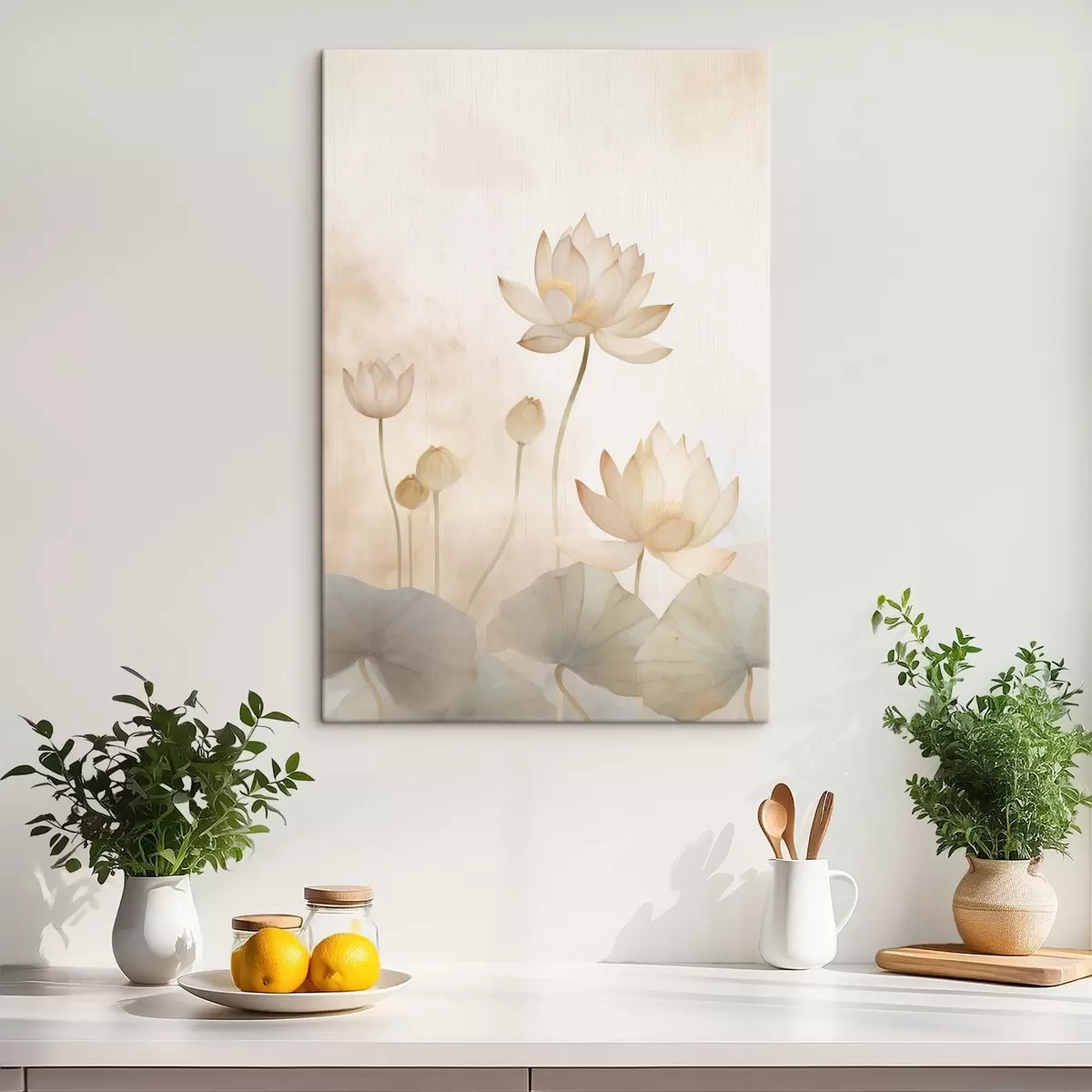  Schilderijen Lichte lotusbloemen s45612