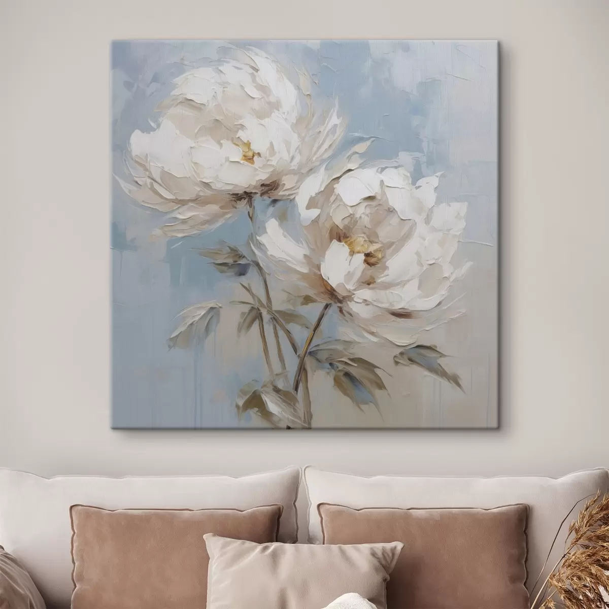  Schilderijen Pioenrozen imitatieschilderij s45607