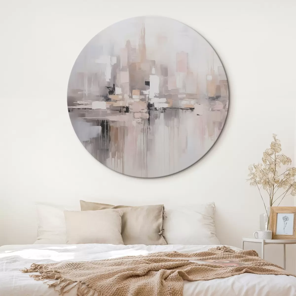 Ronde schilderijen Abstracte stad r45602