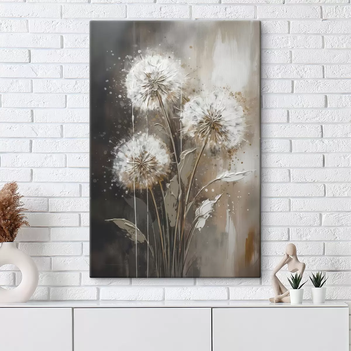  Schilderijen Abstracte paardebloemen s45449