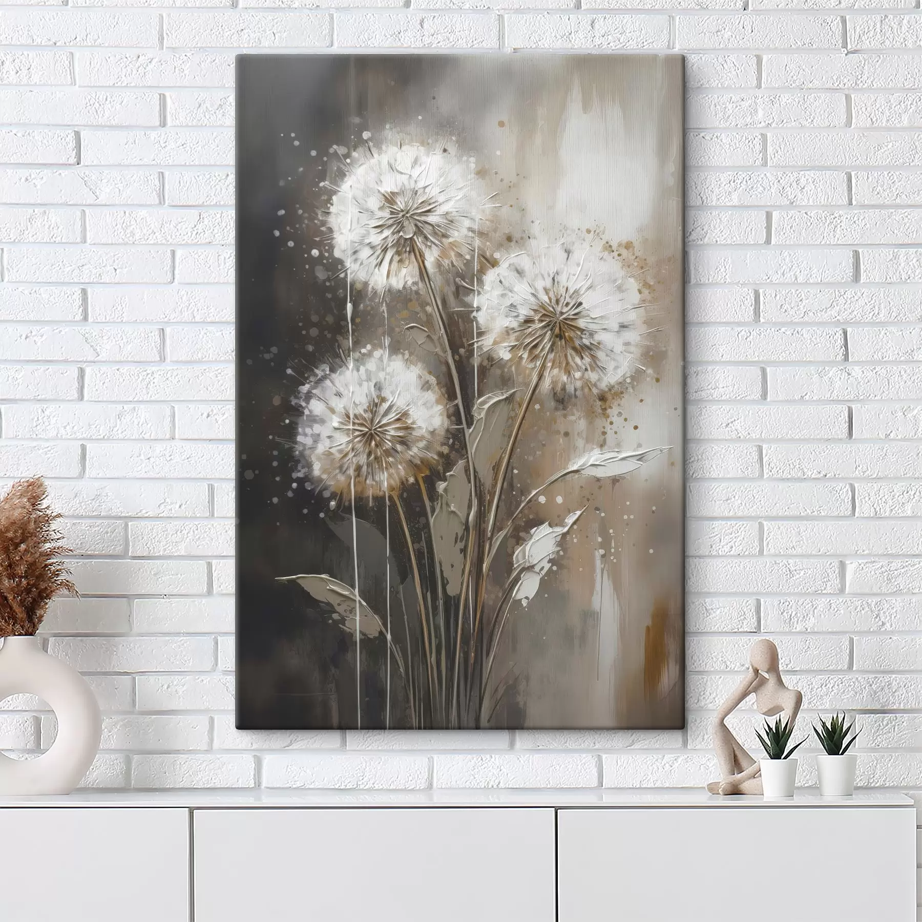  Schilderijen Abstracte paardebloemen s45449