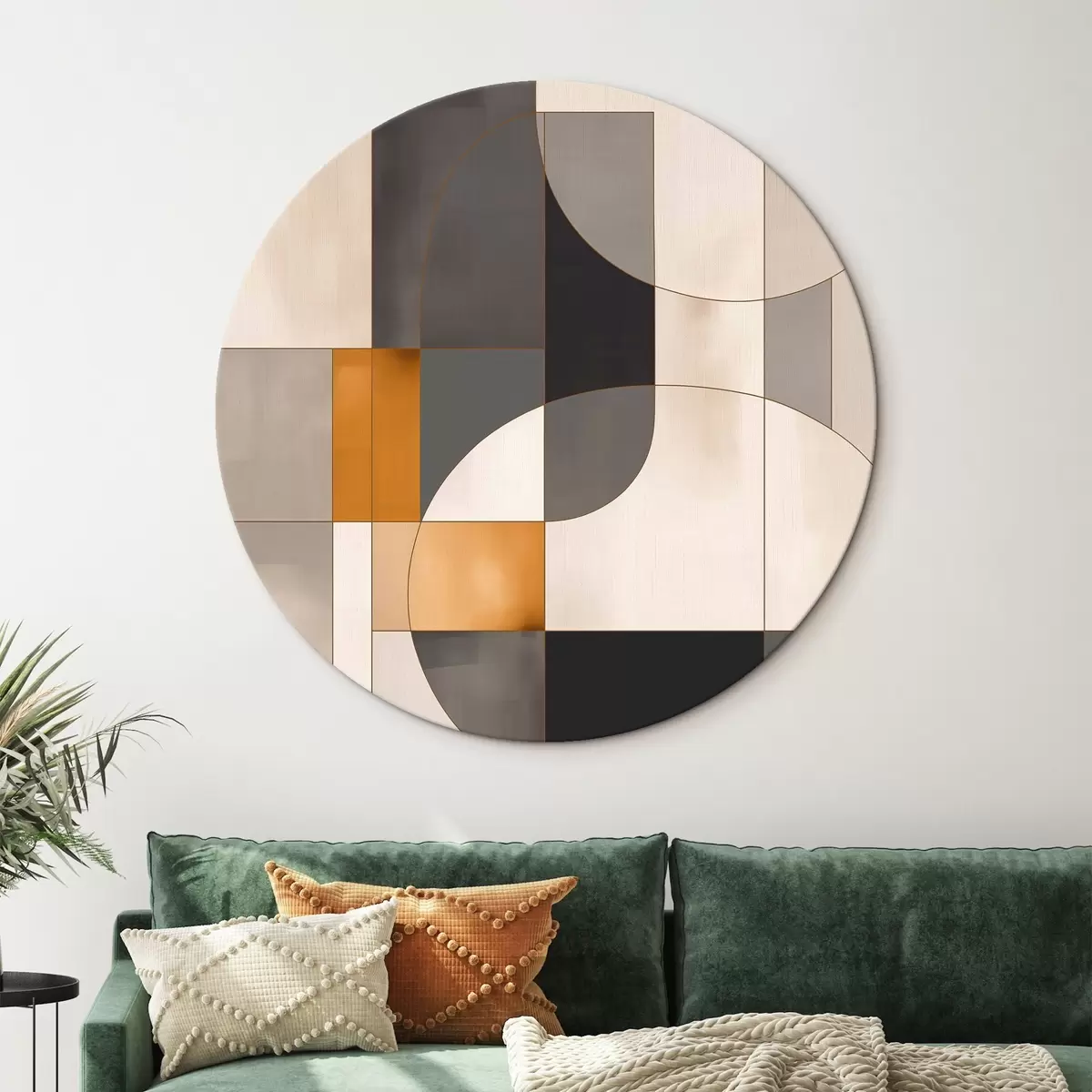 Ronde schilderijen Geometrische abstractie r45585