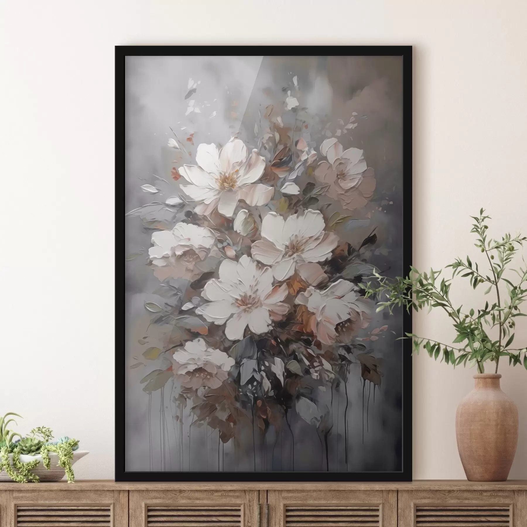 Fotobehang Boeket van abstracte bloemen f45580